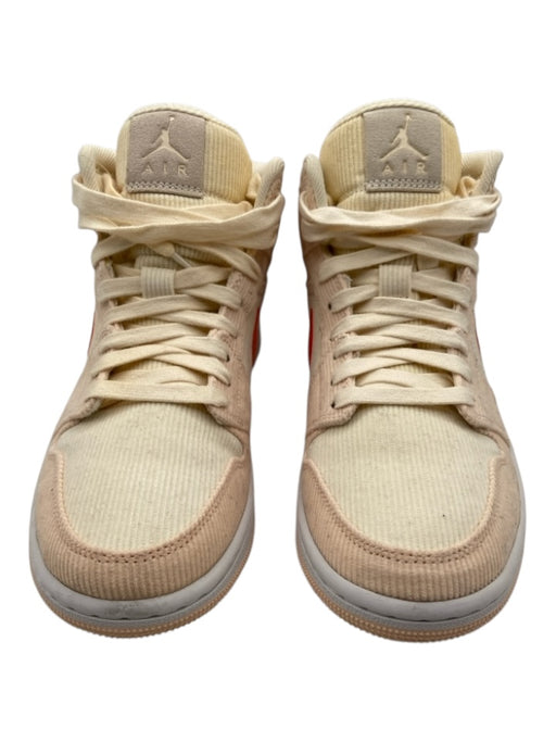 Nike Shoe Size 9 Cream White, Peach, Orange Textile Corduroy Swoosh Sneakers Cream White, Peach, Orange / 9