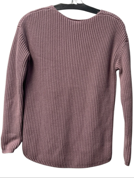 TenTree Size S Mauve Cotton V Neck Long Sleeve Knit Sweater Mauve / S
