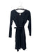 Pact Size S Black Cotton Boat Neck Long Sleeve Waist tie Knee length Dress Black / S