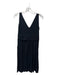 Boden Size 6P Black Viscose V Neck Faux Wrap Sleeveless Knee length Dress Black / 6P