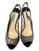 Prada Shoe Size 40 Silver Sequin Iridescent Peep Toe Stiletto Platform Shoes Silver / 40