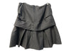 3.1 Phillip Lim Size 0 Black Wool & Silk Back Zip Pleated Overlay Mini Skirt Black / 0