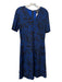 St. John Exclusively for Nordstrom Size 4 Blue & Black Rayon Blend jaquard Dress Blue & Black / 4