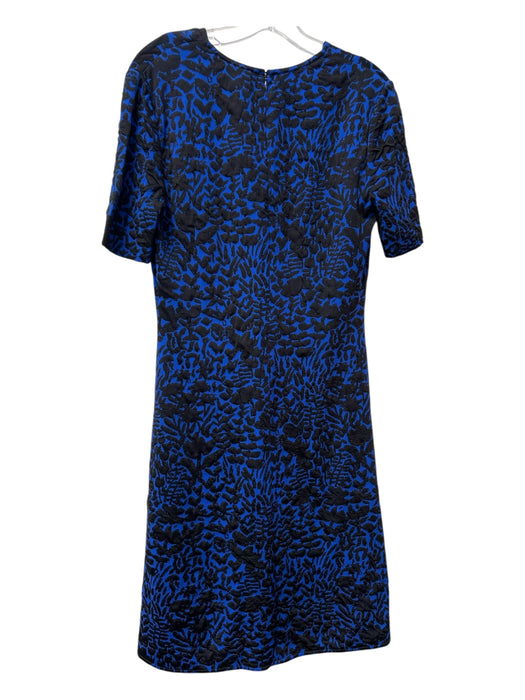 St. John Exclusively for Nordstrom Size 4 Blue & Black Rayon Blend jaquard Dress Blue & Black / 4