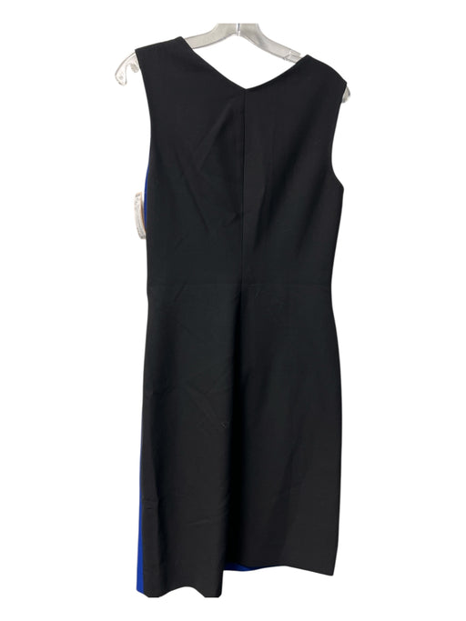 Diane Von Furstenberg Size 10 Blue & Aqua Polyester Blend Wide Round Neck Dress Blue & Aqua / 10