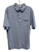 Johnnie O Size M Blue & White Cotton Striped Polo front pocket Short Sleeve Blue & White / M