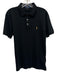 Polo Size M Black Cotton Blend Solid Polo Men's Short Sleeve Black / M
