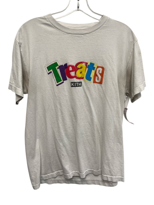 Kith AS IS Size M White & Multi Cotton logo T shirt Crew Men's Short Sleeve White & Multi / M