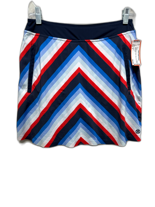 G/Fore Size S Navy & Multi Nylon Stripe Skort Athletic Shorts Navy & Multi / S