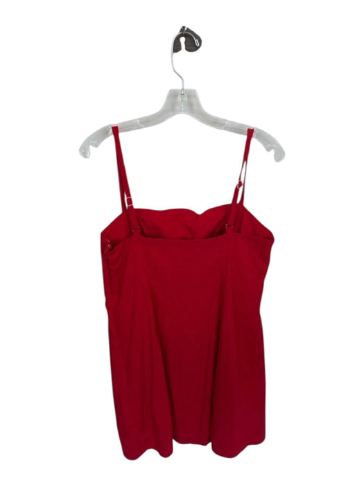 Abercrombie & Fitch Size M Red Spaghetti Strap Built in Shorts Side Zip Dress Red / M