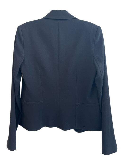Theory Size 4 Black Wool Lapel Padded Shoulders Two Button Blazer Black / 4