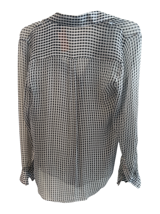 Theory Size S black and white Chiffon Button Up Long Sleeve Button Cuff Top black and white / S
