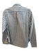 Jenni Kayne Size XS White & Grey Cotton Striped Collared Button Up Top White & Grey / XS