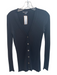 Vince Size S Black Rayon Blend V Neck Button Down Long Sleeve Ribbed Sweater Black / S