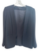 Theory Size 2 Black Wool Blend Front Pocket Padded Shoulders Open Front Blazer Black / 2