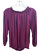 Ramy Brook Size S Burgundy Polyester Wide Round Neck Long Sleeve Top Burgundy / S