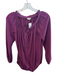 Ramy Brook Size S Burgundy Polyester Wide Round Neck Long Sleeve Top Burgundy / S