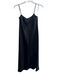 Vince Size S Black No Fabric Tag Satin Round Neck Spaghetti Strap Dress Black / S