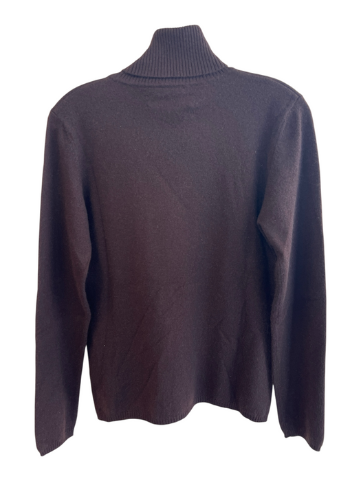 Collection 59 Size M Brown Cashmere Turtle Neck Long Sleeve Knit Sweater Brown / M