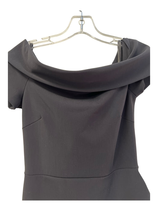 Chiara Boni Size 40 Black Polyamide Blend Off Shoulder Cap Sleeve Dress Black / 40