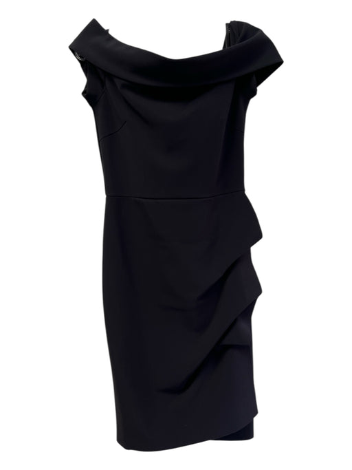 Chiara Boni Size 40 Black Polyamide Blend Off Shoulder Cap Sleeve Dress Black / 40