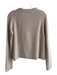 Jenni Kayne Size S Beige Cashllama Round Neck Long Sleeve Knit Sweater Beige / S