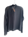 Theory Size S Black Silicone Sheer Shimmer Tie Neck Button Down Top Black / S