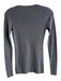 Theory Size S Gray Wool Ribbed Knit Round Neck Long Sleeve Top Gray / S