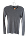 Theory Size S Gray Wool Ribbed Knit Round Neck Long Sleeve Top Gray / S