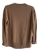 Theory Size S Brown Cashmere Ribbed Knit V Neck Long Sleeve Top Brown / S