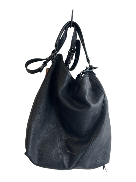 Rebecca Minkoff Black Leather Top Handle Cross Body Strap silver hardware Bag Black / M