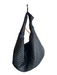 Melie Bianco Black Leather Woven Top Handle Zip Close Gold Hardware Bag Black / S