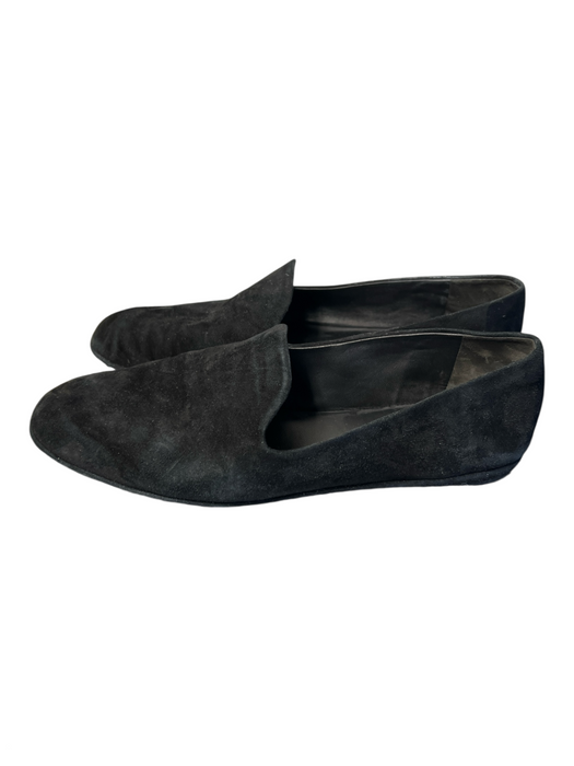 Vince Shoe Size 8.5 Black Leather Suede Loafer Square Toe Flat Shoes Black / 8.5