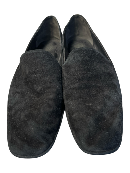 Vince Shoe Size 8.5 Black Leather Suede Loafer Square Toe Flat Shoes Black / 8.5