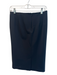 Theory Size 6 Black Viscose Blend Back Zip Knee Length Pencil Skirt Skirt Black / 6