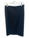 Theory Size 6 Black Viscose Blend Back Zip Knee Length Pencil Skirt Skirt Black / 6