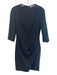 L'agence Size 4 Black Polyester Blend Round Neck Back Zip 1/2 sleeve Dress Black / 4
