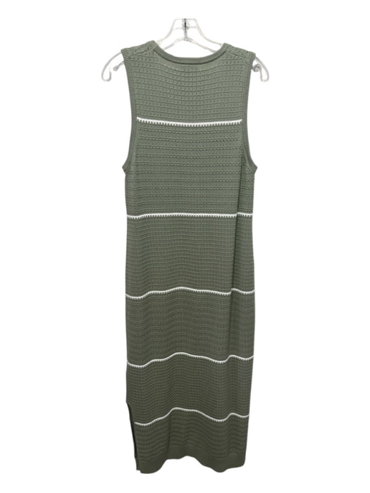 Varley Size Medium Sage green Cotton Knit Sleeveless Midi Dress Sage green / Medium
