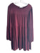 Lacausa Size L Burgundy Viscose Long Sleeve Scoop Neck Elastic wrist Dress Burgundy / L