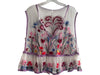 Anthropologie Size XL White, Purple, Pink Nylon embroidered floral Sheer Top White, Purple, Pink / XL