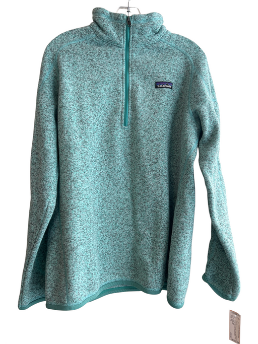Patagonia Size XL Blue Polyester Long Sleeve Knit 3/4 Zip High Neck Sweater Blue / XL