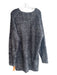 By Anthropologie Size XL Silver & Gray Polyester Blend Round Neck Glitter Dress Silver & Gray / XL