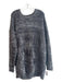 By Anthropologie Size XL Silver & Gray Polyester Blend Round Neck Glitter Dress Silver & Gray / XL