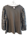 Amadi Size L Grey Cotton Long Sleeve Stitch Design Round Neck Pullover Sweater Grey / L