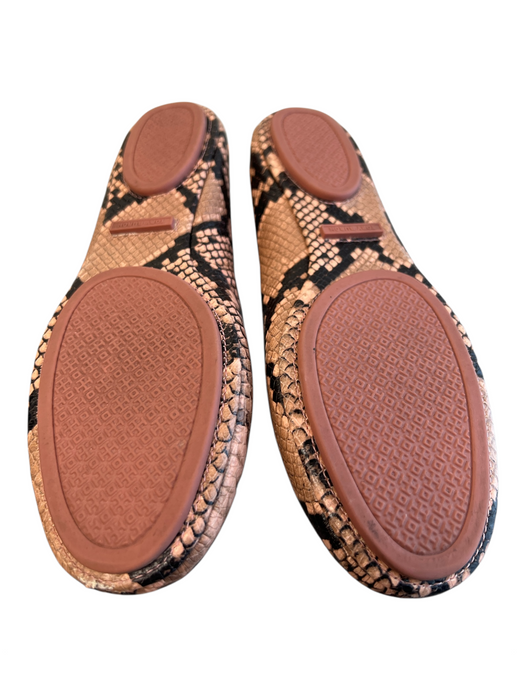 Tory Burch Shoe Size 9 Pink & Black Leather Upper Round Toe Animal Print Shoes Pink & Black / 9