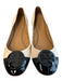 Tory Burch Shoe Size 9 Black & Beige Leather Upper Round Toe Two Tone Logo Shoes Black & Beige / 9