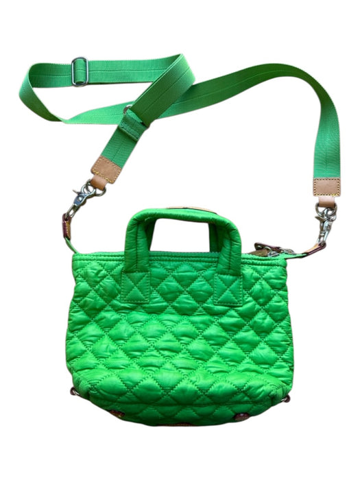 MZ Wallace Green Nylon Quilted Sequins Crossbody Strap Bag Green / S
