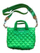 MZ Wallace Green Nylon Quilted Sequins Crossbody Strap Bag Green / S