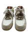 Nike Shoe Size 9 Beige & White Leather Metal Detail mixed laces Low Top Sneakers Beige & White / 9