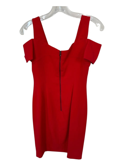 Antonio Melani Size 0 Red Polyester Blend Off Shoulder Back Zip Dress Red / 0